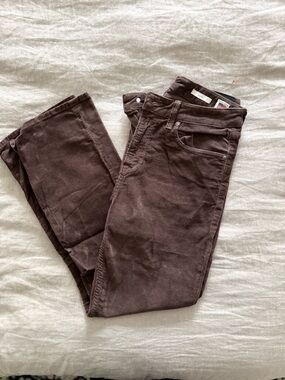 Women's Boot Cut Corduroy Pants in Chocolate Brown